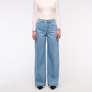 Abercrombie & Fitch Curve Love High-Rise The Wide Leg Jean 29 8 Long Length NWT